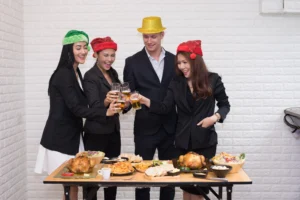 How can I stay safe during seasonal office gatherings?