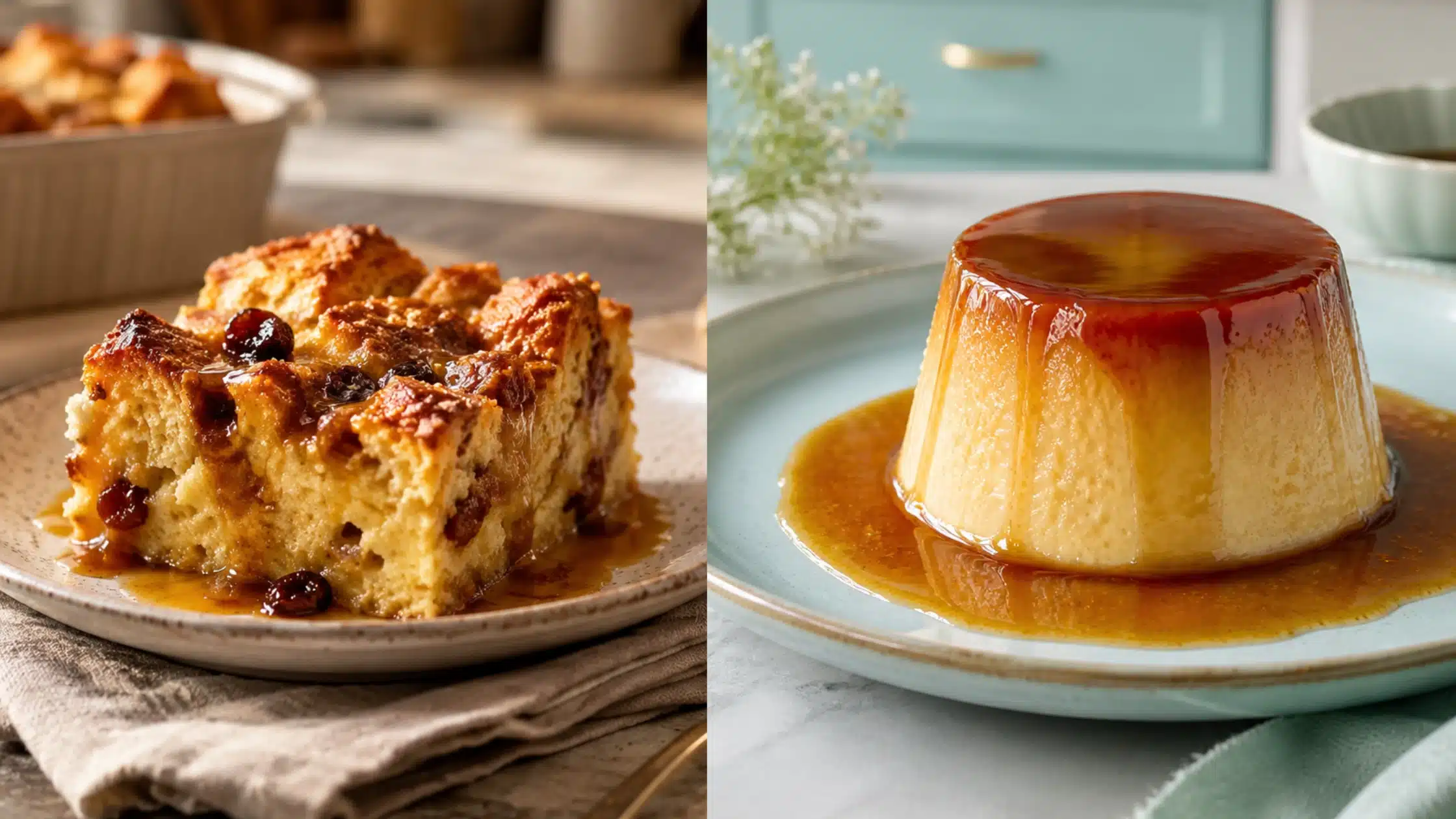 Sri Lankan nostalgia desserts for Mother's Day — bread pudding, caramel pudding, watalappan and jelly layered pudding